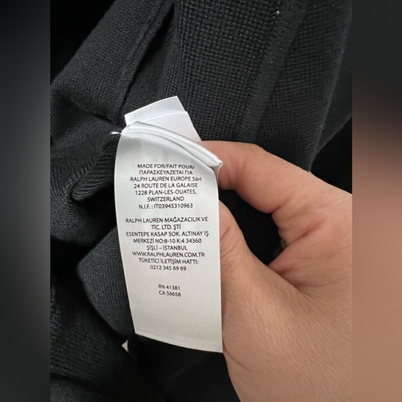 Lauren Ralph Lauren Knit 3 Button Cotton Blazer Crest Black Sz XL - Picture 5 of 6